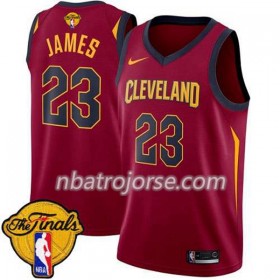 Män Cleveland Cavaliers Tröja LeBron James 23 2018 NBA Finals Nike Röd Swingman